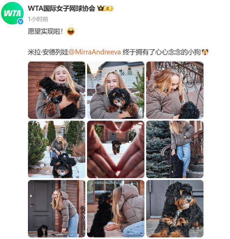 “小米辣”终于有了自己的小狗!曾说养狗是赢球的动力<strong></p>
<p>usdt交易</strong>,WTA官方发“贺信”:愿望实现啦!